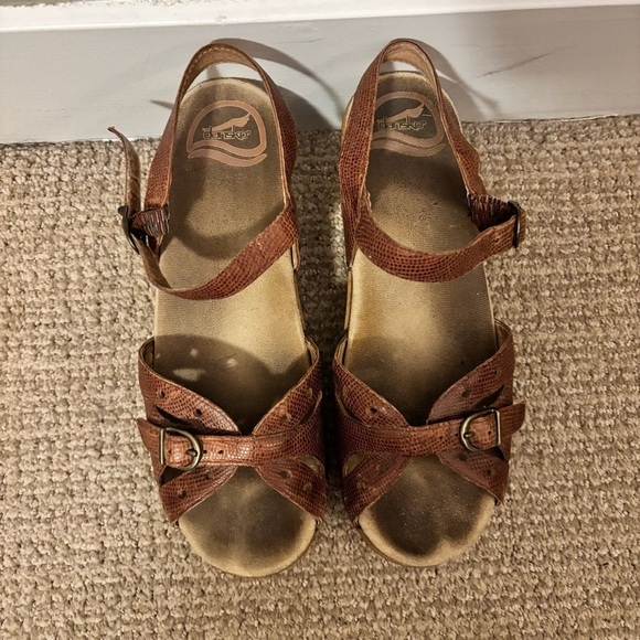 Dansko Brown Sissy Clog Sandal - size 39 - Picture 3 of 9